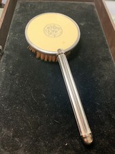 Vintage chrome Victorian Style Hair Brush natural bristle