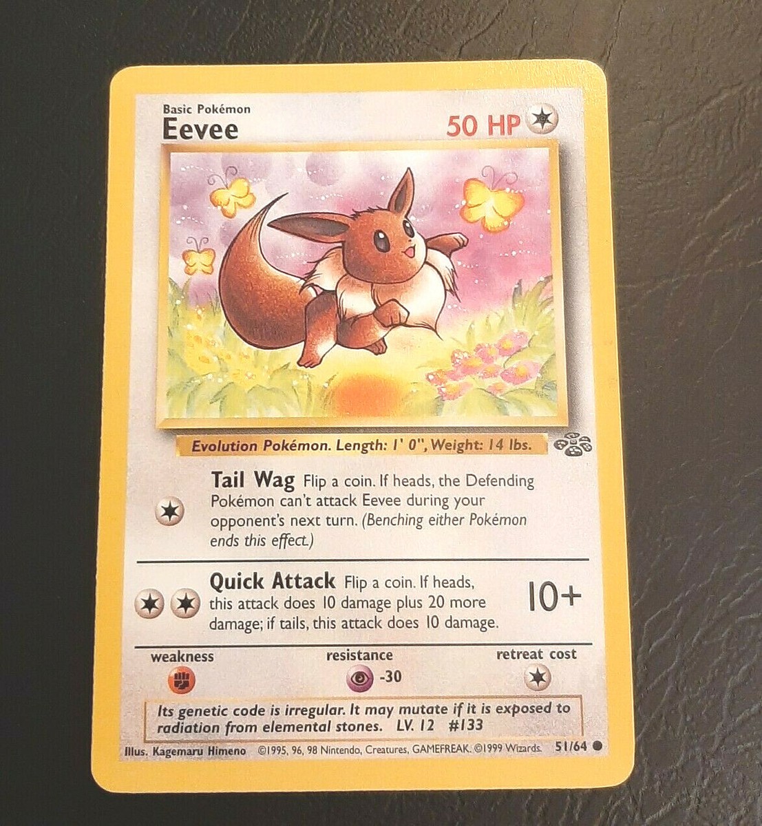 eevee 1995 pokemon card 51 64 Pokmon TCG: #51 Jungle PSA 9 Mint collectible the Defending Pokmon cant attack Eevee during your opponents next turn Eevee 51/64 - 1st Edition