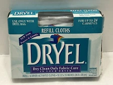 Dryel Dry Cleaning Original Refill Cloths Discontinued Pack Of 6, 24 Garments