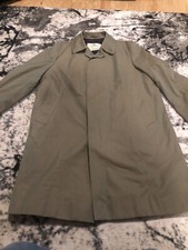 VTG Aquascutum Men's Button Down Trench Coat Made in England Size 44