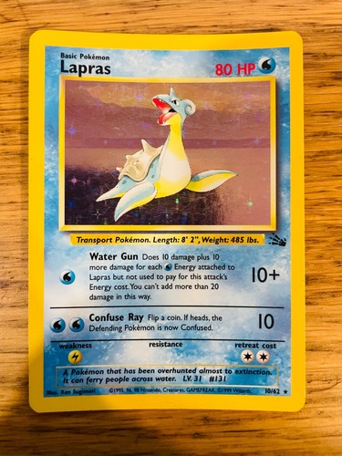 Lapras (10/62) Holo Fossil Set Pokemon Card! FAST & FREE P&P! - Picture 34 of 66