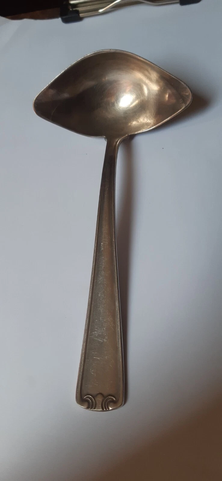 double spout silver plated sauce ladle