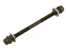 Standard Bicycle Steel Rear Hub Axle 3/8" Axle 175mm Long Black Bike Part