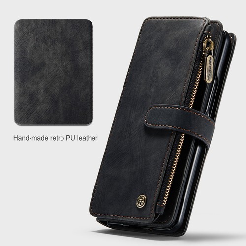 Magnetic Zipper Wallet Stand Case w/Strap Fr Samsung Galaxy Z Fold 6 / 5 / 4 / 3 - Picture 8 of 40