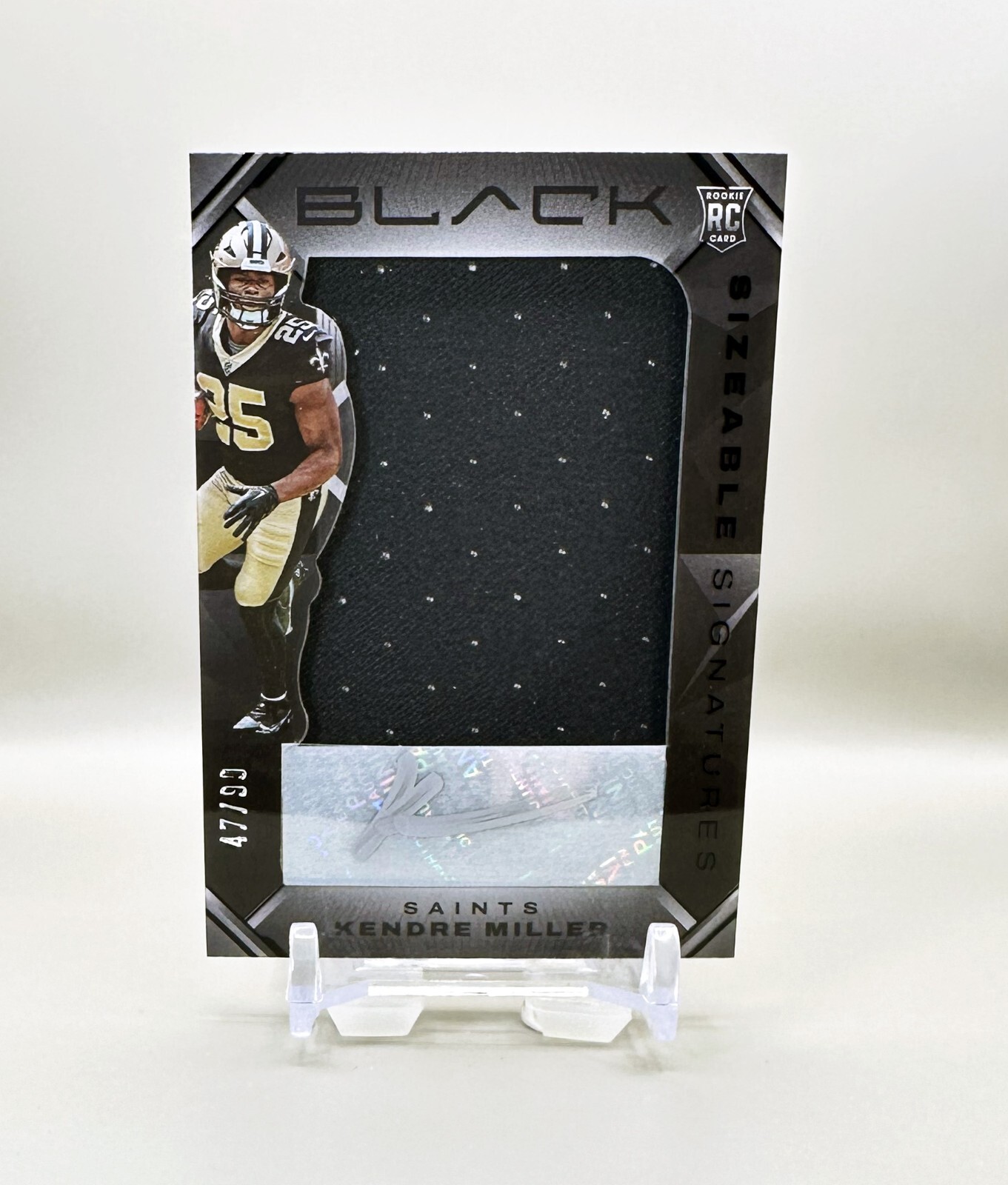 Kendre Miller Panini Black Sizeable Signatures Rookie Jersey #SSRJ24 Base