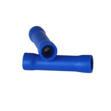 100 Car Audio/Alarm Wire Butt Connector Blue Vinyl 16-14 AWG Ga Terminal Sales