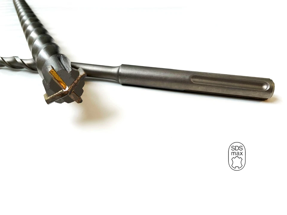SDS MAX Bohrer Betonbohrer Hammerbohrer Steinbohrer mit Kreuzschneide Ø 10-40mm - Bild 4 von 4