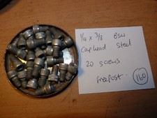 Image of 1/4 X 3/8 BSW CAP HEAD STEEL - 20 SCREWS - FREEPOST