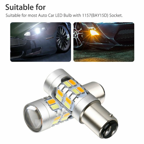2x 1157 LED Weiß/Gelb DRL Switchback Blinker & Standlichtbirne zweifarbig - Bild 4 von 11