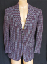 Men's size 42 Houndstooth Sports Coat Blazer 1970s