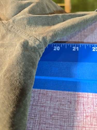 Eddie Bauer Seattle Suede Womens Sz M Jacket Pearl Snap Green - Picture 7 of 9