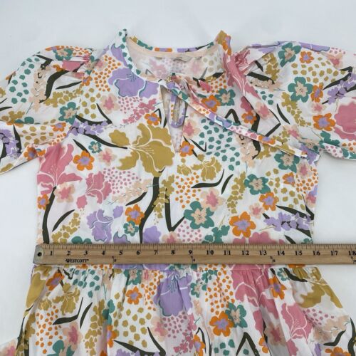 Vestido midi BARBOUR para mujer EE. UU. 8 DELPHINIUM estampado floral bolsillos *sin etiqueta de talla* - Imagen 7 de 16