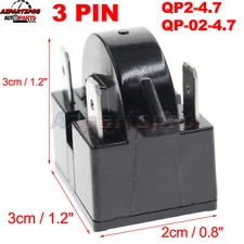 QP2-4.7 START RELAY PTC 3 Pin Fit For DANBY MAGIC CHEF KENMORE REFRIGERATOR New