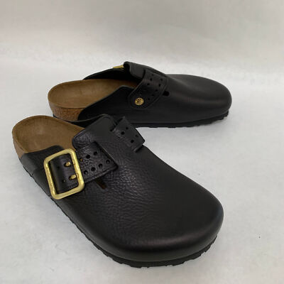 < a >アー Boston S size / Black Birkenstock New w/o Box Boston Bold Gap Black Leather Narrow Width