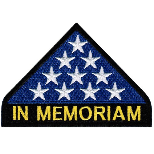 IN MEMORIAM PATCH MILITARY MIA AMERICAN FLAG VETERAN KIA embroidered ...