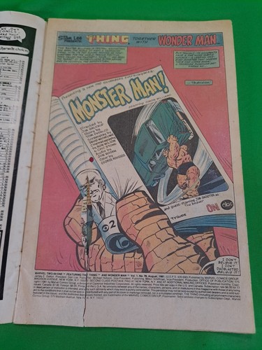Marvel Two-In-One- #78- Thing & WonderMan/ Fair Condition/ Bagged- 1981 - Picture 5 of 12