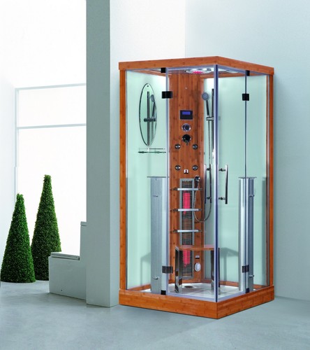 Luxus Dampfdusche Kansas Infrarotsauna infrarotkabine Dampfsauna 100x100cm  - Bild 2 von 11