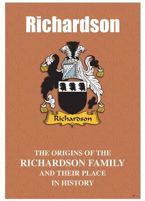 Richardson English Surname History Booklet with Historical Facts of the Name
