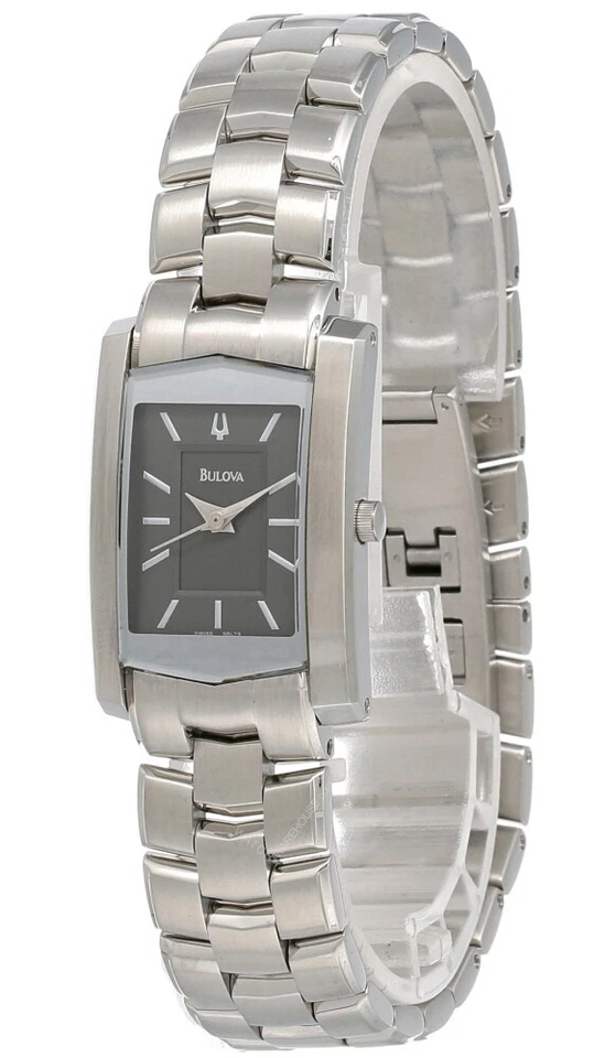 New Bulova Gray Dial Stainless Steel Women's Watch 96L79 