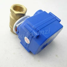 G3/4" Motorized Ball Valve Brass 9V 12V -24V Normally Closed 2 Wire Auto Return