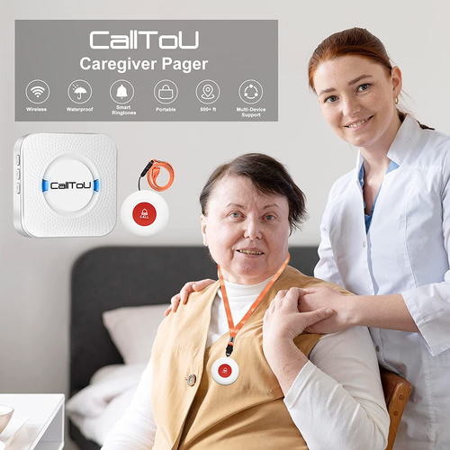 Wireless Caregiver Pager Smart Call System 2 SOS Ruftasten/Sender 2 R.. - Bild 2 von 7