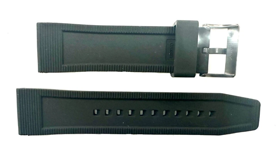 Seiko 24 MM Silicon Band Black Genuine New - Image 2 of 2