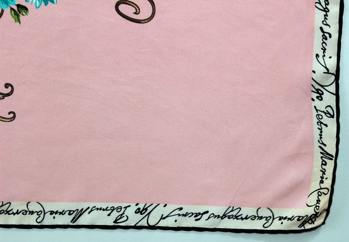 Foulard En Soie Vintage Armine - Motif Géométrique Multicolore - Foulard Carré Ou Bandana Femme