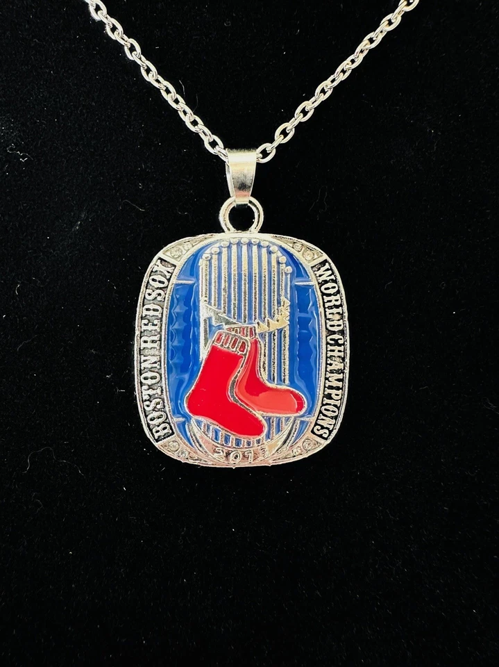 2013 Red Sox World Series Silver Championship Pendant, 🇺🇸 SHIP - Image 2 of 4