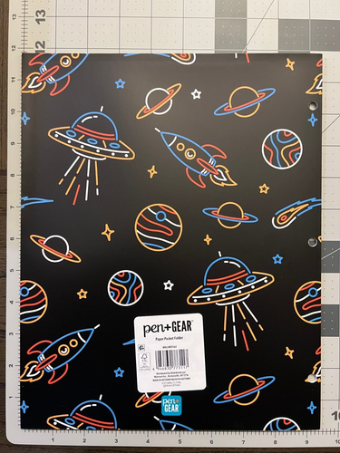 Lot of 6: Pen + Gear Paper Pocket School Folder UFO Space 9.375" W x 11.75" L - Picture 3 of 6