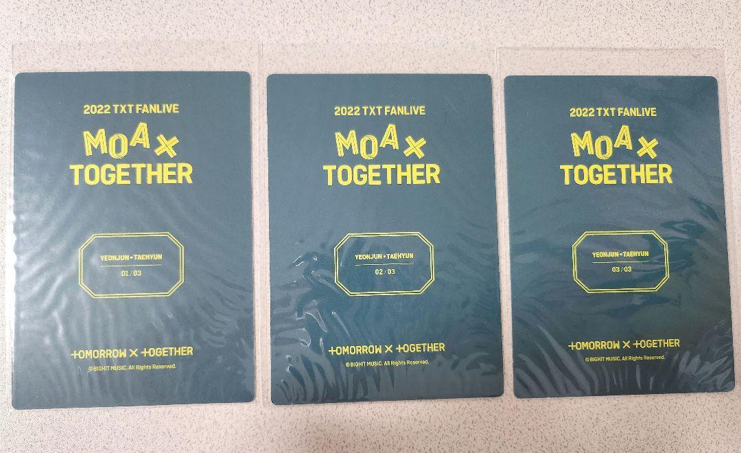TOMORROW 2022 TXT FANLIVE MOA X TOGETHER Yeonjun trading card