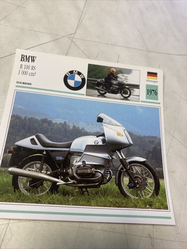BMW 1000 R100RS 1976 Tarjeta Moto Desde Colección Atlas Alemania