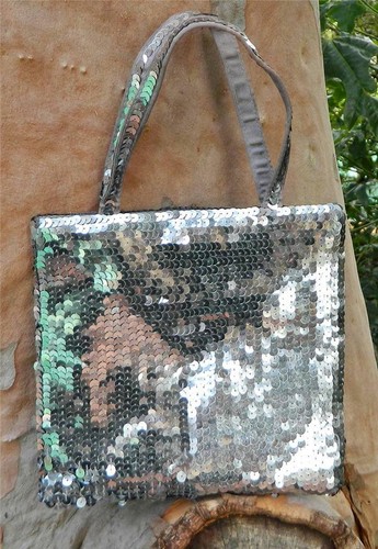 VINTAGE Esprit Cocktail Race Wear Glamour Beaded Clutch HANDBAG - Picture 3 of 7