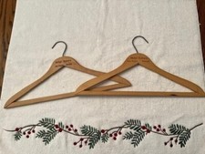 Lot of 2 HOTEL SAHARA Las Vegas Nevada Wood Hangers Gamble Rat Pack NICE 