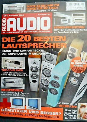 AUDIO 11/04,AIV BLACK MOON SILVER,AUDIOQUEST TYPE 6,DECORP DEWIRE 12 FLT,T+A SIX
