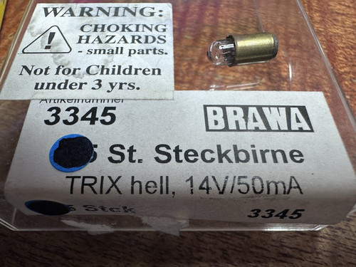Brawa TRIX Bombilla Enchufe Transparente 3345 14v 50 mA | Zustand: New