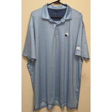 Johnnie-O Golf Blue Polo Shirt Men  s All Over Print Stretch Performance Size 2XL