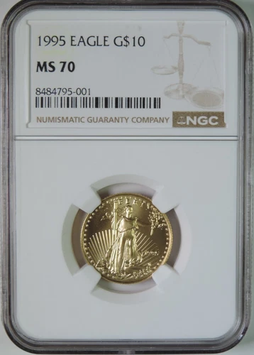 1995 American Gold Eagle 1/4oz .999 $10 Coin Key Date NGC MS70