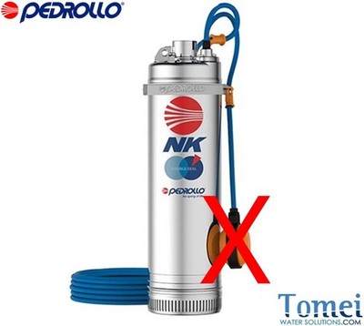 Multistage Submersible Pump NK2/4 0,75kW 1Hp 400V Threephase Cable 20m Pedrollo