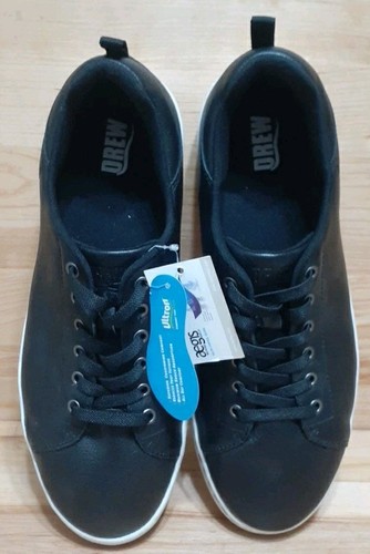 Drew Skate 40999-12 Herren Skate Schwarz Schmal Leder Lifestyle Turnschuhe Schuhe 11M - Bild 3 von 8