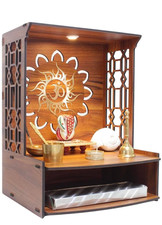 Wooden Temple Mandir for Home | Pooja Room Spiritual Decor