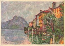 Gandria Lago di Lugano Debarcadero di Gandria Kuenstlerkarte