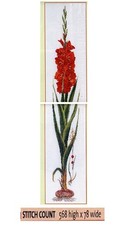 GORGEOUS  GLADIOLI  CROSS  STITCH PATTERN  ON...
