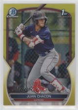 2023 Bowman Chrome Prospects Yellow Refractor 75/75 Juan Chacon #BCP-105 6u3