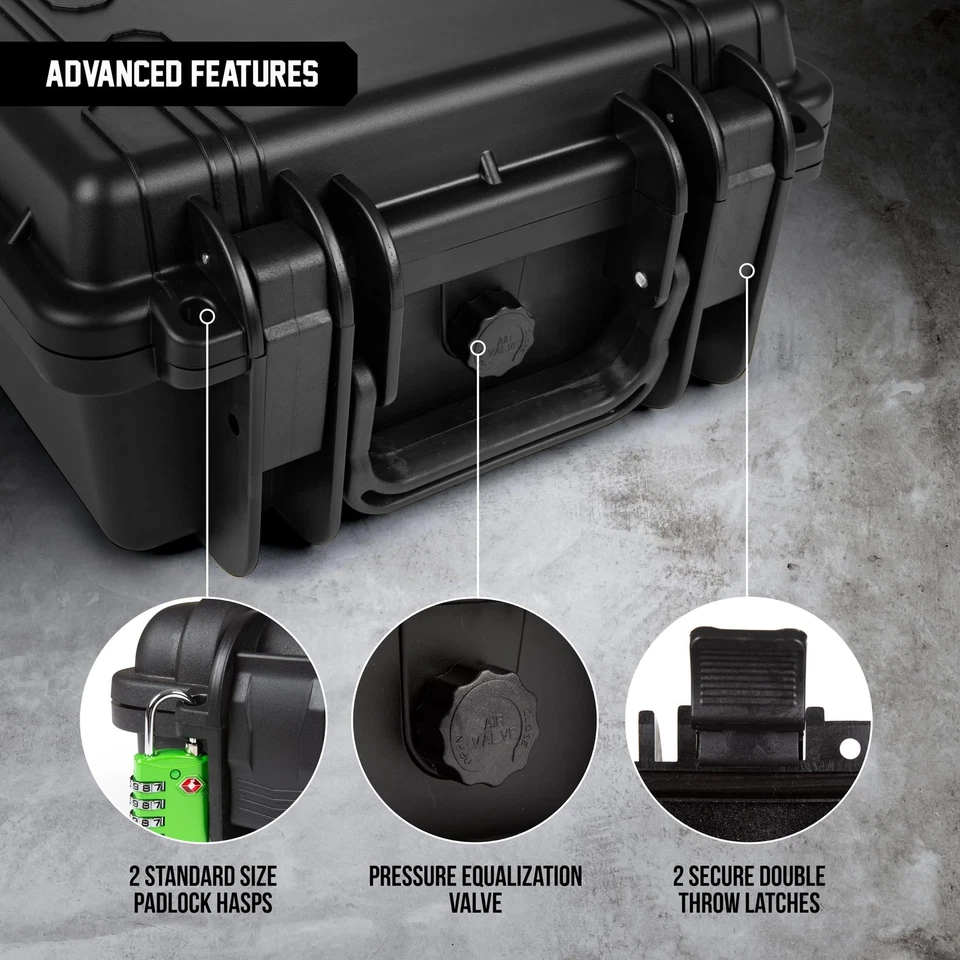 All Weather Hard Case 10 x 9 x 5” - TSA Approved Hard Shell Travel Case with ... - Image 2 of 4