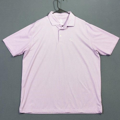 Rhoback Shirt Herren XL Lila Dogstooth Hahnentritt Kurzarm Polo Performance - Bild 2 von 8