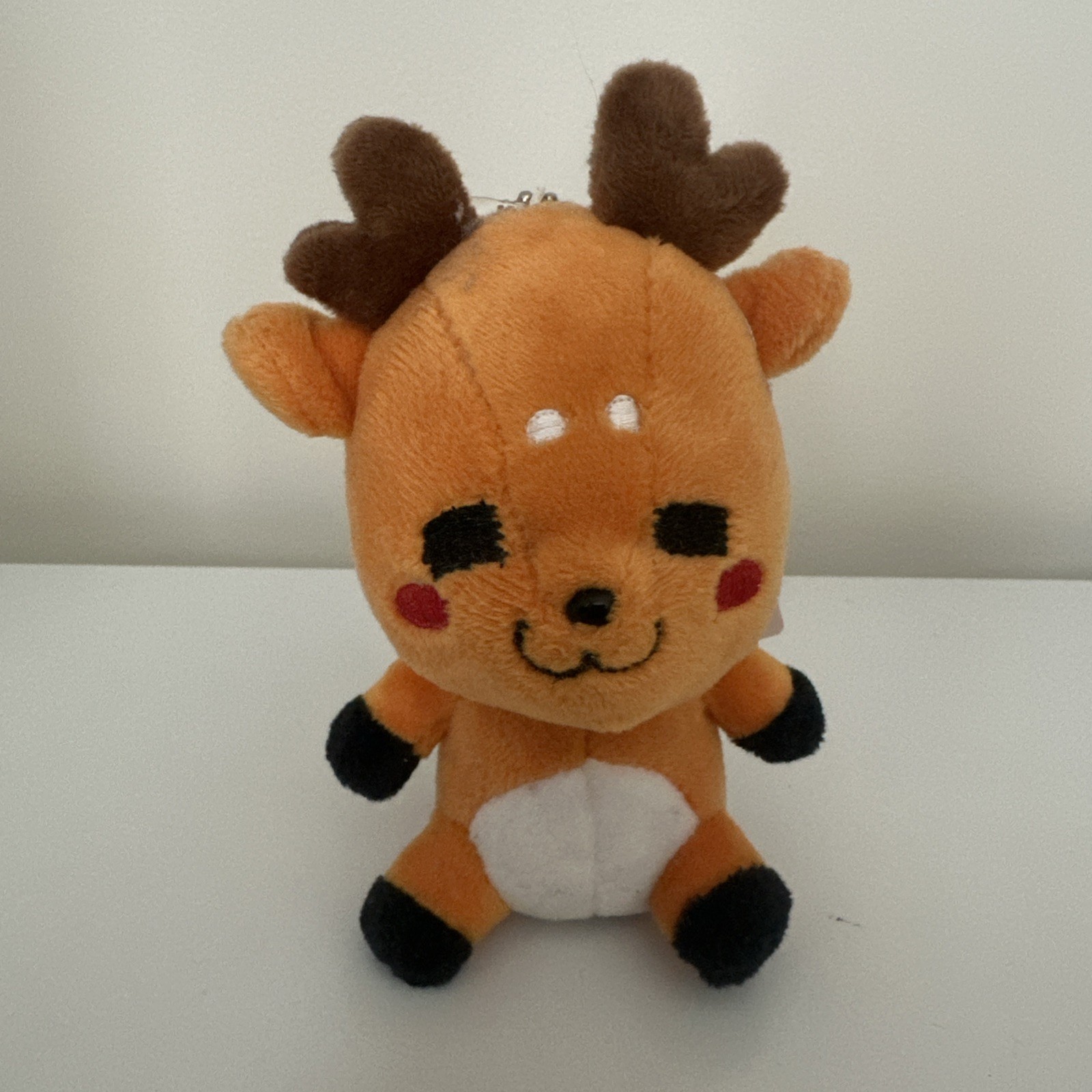 Shikamaro-kun Nara Mascot Smiling Deer Plush Small Stuffed Toy Orange Doll Japan