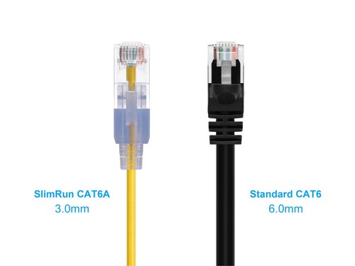 Monoprice Cat6A Ethernet Patch Cable- 10 feet- Yellow | Snagless RJ45 550Mhz UTP - 第 2/6 張圖片