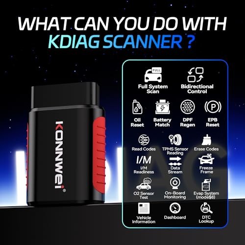  Escáner KDIAG OBD2 Bluetooth - Herramienta de diagnóstico de sistema completo con bidireccional  - Imagen 6 de 8