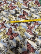 Butterfly Butterflies Fabric Printed in Japan 1/3 yard 100 Cotton Free Ship