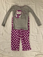 5T Carter s girl clothes - 2 piece outfit owl text theme